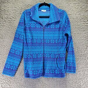 Old Navy Jacket Womens Large Blue Fleece Full Zip